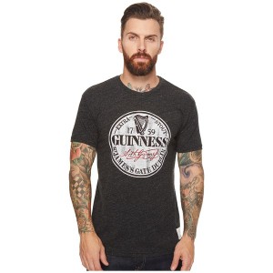 オリジナルレトロブランド メンズ シャツ トップス Short Sleeve Tri-Blend Guinness Tee Streaky Black