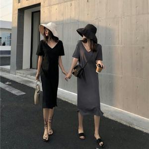 Tシャツワンピース ロンtシャツワンピ 半袖ティーシャツ 春夏 ロンティー レディース Vネックtシャツ ひざ下丈ワンピース 無地 オシャレ の通販はau Pay マーケット Bmstore 商品ロットナンバー