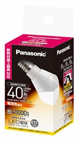 パナソニック LED電球 口金直径17mm 電球40W形相当 電球色相当(6.4W) 小型電球・斜め取付け専用タイプ 密・・・