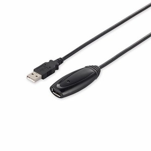 BUFFALO USB2.0リピーターケーブル (A to A) 5.0m ブラック BSUAAR250BK