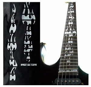 Jockomo メタリック・ファイヤーフレイム ギターに貼る インレイステッカー
