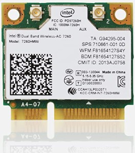 Intel Dual Band Wireless-AC 7260 7260HMW 無線LAN WiFi ネットワークカー・・・