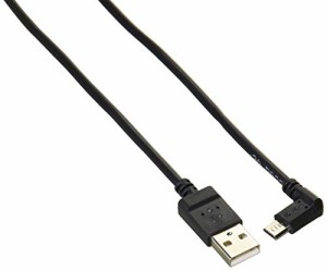 ELECOM microUSBケーブル タブレット用 逆L字 2A出力 A-microB USB2.0 ブラック 1.2・・・