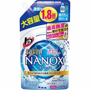 トップ スーパーナノックス 蛍光剤無配合 洗濯洗剤 液体 詰め替え 660g