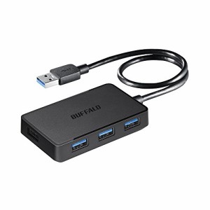 BUFFALO PS4対応 USB3.0 バスパワー 4ポートハブ ブラック 設計 マグネット付き BSH4U305U3・・・