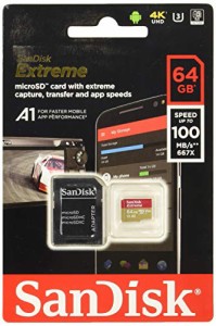 サンディスク ( SANDISK ) 64GB microSDXC Extreme SDアダプタ付き ［海外パッケージ］