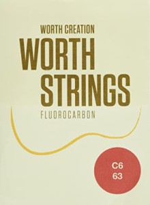 Worth Strings C6 ウクレレ弦 クリア6弦 63インチ フロロカーボン