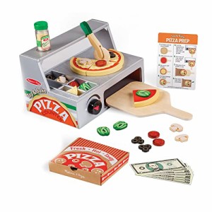 メリッサ＆ダグ (Melissa＆Doug) 木製 おままごと キッチン ピザ屋さん ピザカウンター 食べ物おもちゃ 9・・・