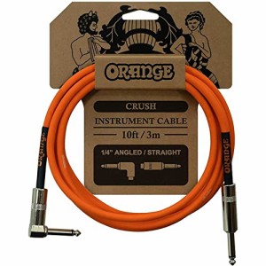 ORANGE CRUSH Instrument Cable 10ft 3m 1/4” Angled Straight C・・・