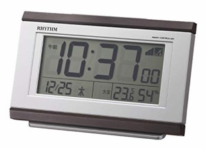リズム時計工業(Rhythm) 電波時計 目覚まし時計 電子音アラーム 温度 湿度 カレンダー 六曜 ライト付き 8RZ・・・