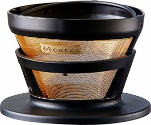 コレス コーヒードリッパー 丸山珈琲 共同開発 ゴールドフィルター 2-4杯用 cores C246BK ペーパーフィル・・・