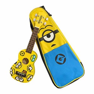 【KIWAYA】UKULELE MINIONS MN-10 ソプラノウクレレ 専用ケース付 (ひょうたん型 ミニオン ウ・・・