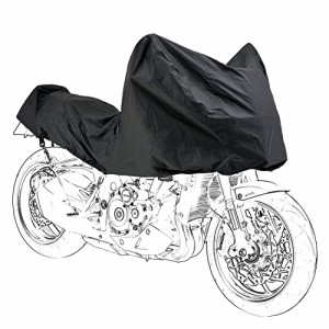 [デイトナ] バイクカバー 汎用 ミディアムサイズ 撥水コート 旅行先/キャンプ場での雨除け ブラックカバー コンパクト・・・