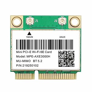 WiFi 6E 2.4G / 5G / 6GミニPCI-EWifiカードIntel AX210 2974Mbps Blu・・・