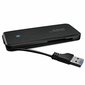 エレコム ポータブルSSD 500GB USB3.2(Gen1) PS5/PS4(メーカー動作確認済) ケーブル収納 デ・・・