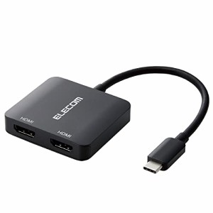 エレコム USB-C HDMI 変換 2ポート (USB C to HDMI 60Hz 変換アダプタ) 複製 拡張 0.・・・