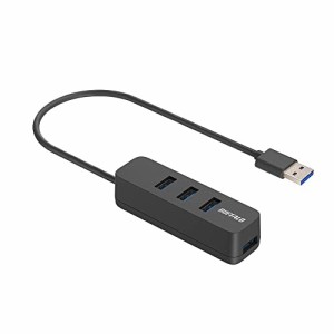 バッファロー USB-A 3.2Gen1 バスパワー 4ポートハブ ブラック 上挿しモデル マグネット付き 【Windo・・・