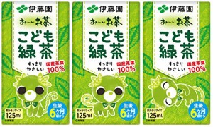 伊藤園 おーいお茶 こども緑茶 紙パック (125ml×3本)×12個