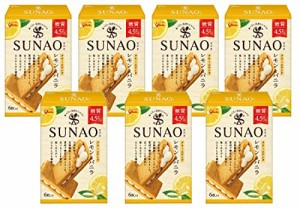 江崎グリコ SUNAO スナオ クリームサンド レモン＆バニラ 6枚×7個 お菓子 おかし ビスケット クッキー ロカボ・・・