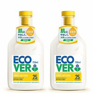 ECOVER(エコベール) エコベール 柔軟剤 本体 ガーデニア＆バニラの香り 750ml×2個 ecover ファブリ・・・