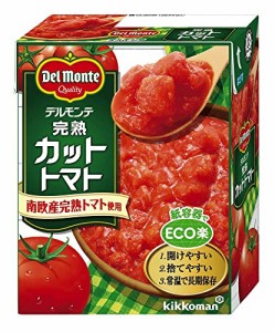 キッコーマン食品 デルモンテ 完熟カットトマト 紙パック トマト缶 缶詰 388g×12個