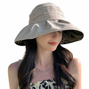 UVカット 帽子 レディース ハット レディース 日焼け防止 【つば広・小顔効果・折りたたみ・サイズ調節】