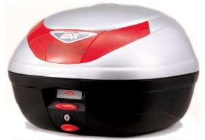 GIVI(ジビ) バイク用 リアボックス モノロック 35L FLOWシリーズ E350G730 シルバー塗装 レッドレ・・・