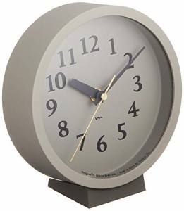 レムノス 置き時計 電波時計 グレー エムクロック m clock MK14-04 GY Lemnos