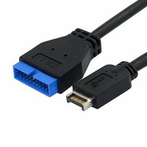 Cablecc USB 3.1 フロントパネルヘッダー USB 3.0 20ピンヘッダー延長ケーブル 20cm ASUS・・・