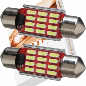 エルカ(Eruka) T10 37 mm / 36mm / 12V / 24V マルチフィット設計 爆光 LED ルーム・・・