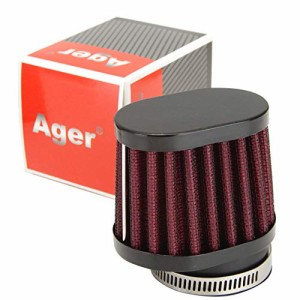 Ager 50mm オーバル パワーフィルター 黒x赤