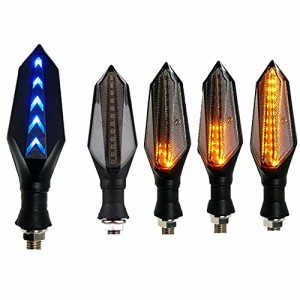 MDLUFYシーケンシャル 流れのウインカー バイク防水 led 12V 12SMD バイクled 高輝度 二つの色 矢・・・