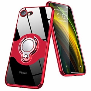 iPhone8 ケース / iPhone7 ケースリング付き スマホケース 透明 耐衝撃 クリア アイフォン8ケース T・・・