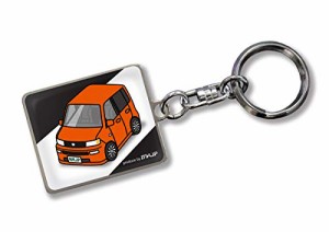 カスタムキーホルダー トヨタ bB NCP30 ベース：ブラック 車カラー：オレンジ