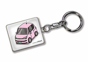 カスタムキーホルダー トヨタ スペイド FE型 ベース：ホワイト 車カラー：ピンク