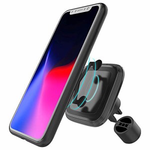 車載ホルダー マグネット 超強磁力 2in1 スマホホルダー 粘着ゲル吸盤＆エアコン吹き出し口式兼用 スマホスタンド 車・・・