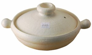 マルヨシ陶器 マジカルどなべ IH・直火対応 White clay pot M5579