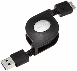 エレコム USBケーブル 【microB】 USB3.0 (USB A オス to microB オス) 巻き取り 0.・・・