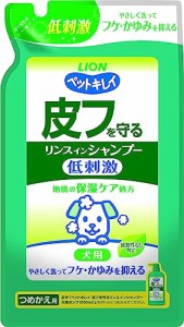 ライオン (LION) ペットキレイ 皮フを守る リンスインシャンプー 犬用 つめかえ用 愛犬用 詰替え400ml