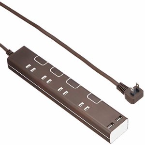 トップランド USB 電源タップ AC4個口 USBポート2個口 延長コード 1.5m 個別スイッチ 急速充電 オートパ・・・