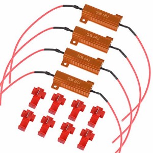 Futwod ハイフラ防止抵抗 LED ウインカー ハイフラ防止 抵抗 50W 6Ω 6オーム ハイフラ防止抵抗器 ウイ・・・