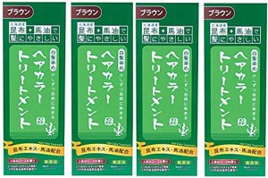 【まとめ買い】昆布と馬油のヘアカラートリートメント ブラウン×4個