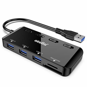 atolla USB3.0ハブ sdカードリーダー、3ポートusb hub 3.0 + SD・microSDカードリーダ・・・