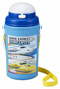 OSK(オーエスケー) 水筒 新幹線 ストロー付水筒 450ml 日本製 ショルダーベルト付 保冷 ロック付 ワンタッチ・・・