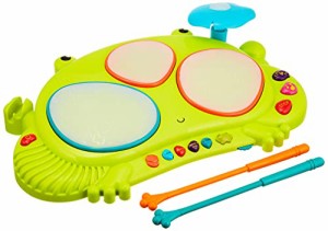 B. toys 電子ドラムのおもちゃ カエルさんのキッズドラム マイクつき 楽器のおもちゃ 2歳~ 正規品