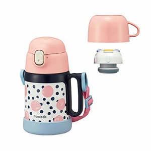 ピーコック 子供 用 2WAY 水筒 400ml / 360ml ストロー コップ付き キッズ ボトル 保温 保冷 コー・・・