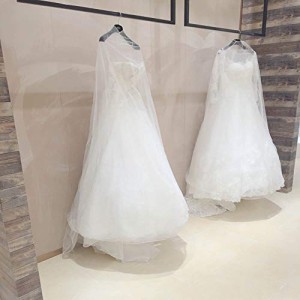 洋服カバー 結婚式ドレス 衣類カバー花嫁ワンピース ウェディングドレス防塵カバーバッグ両面半透明バッグロングカバー繰り返・・・