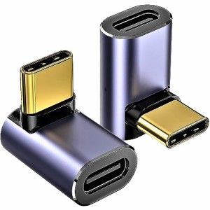 fine-R USB4 Type C 方向 変換 アダプター 上下 90° 2個 セット (単品販売もあります) L字 ・・・