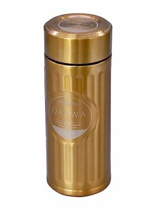 QAHWA(カフア) 珈琲専用ボトル 420ml ゴールド 直飲み 真空断熱2層構造 内面テフロン加工 コーヒーの味と香・・・