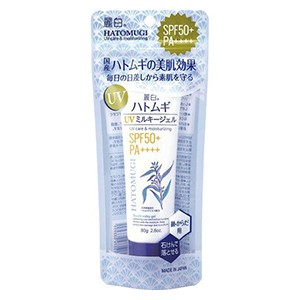 熊野油脂　ハトムギＵＶジェル　ＳＰＦ５０＋ チューブタイプ８０ｇ